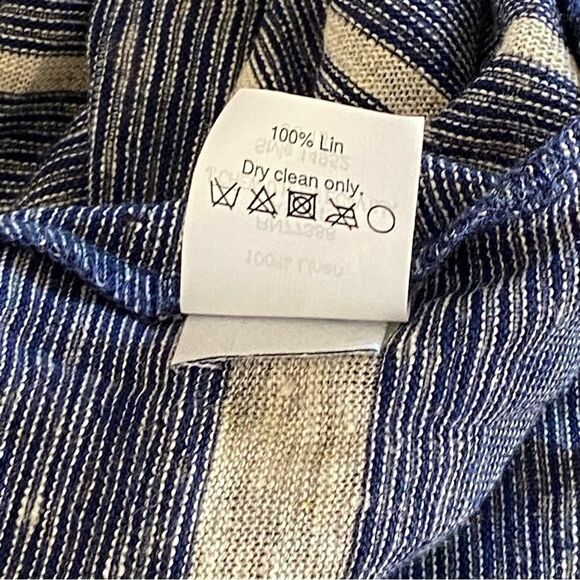 Madewell 100% Linen Striped Racerback Sleeveless Maxi Dress Sz S - Picture 11 of 13